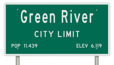 İşaretli yeşil 3D otoyol