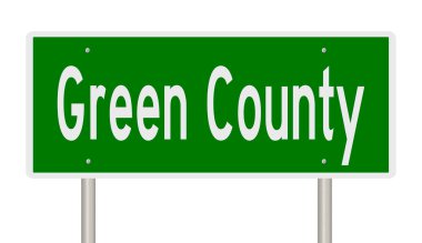 İşaretli yeşil 3D otoyol