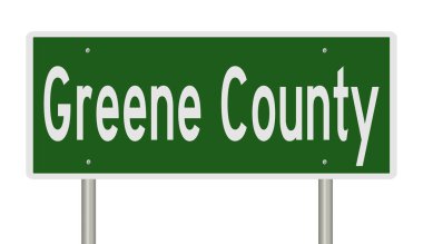 İşaretli yeşil 3D otoyol