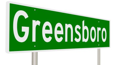 İşaretli yeşil 3D otoyol