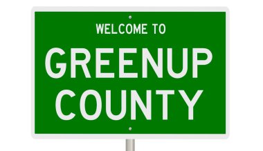 İşaretli yeşil 3D otoyol