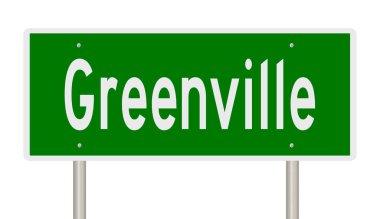 İşaretli yeşil 3D otoyol