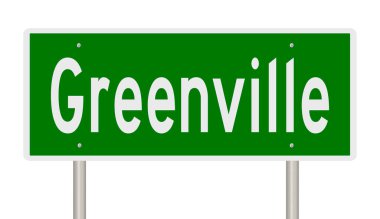 İşaretli yeşil 3D otoyol