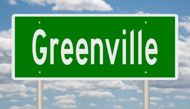 İşaretli yeşil 3D otoyol