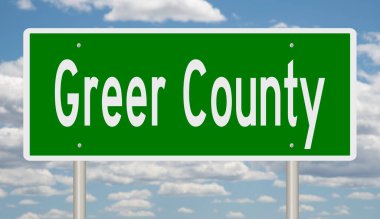 İşaretli yeşil 3D otoyol