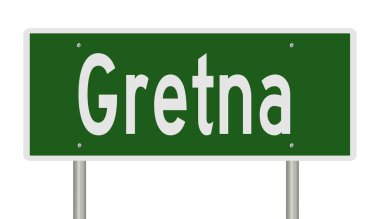 İşaretli yeşil 3D otoyol