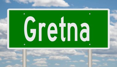 İşaretli yeşil 3D otoyol