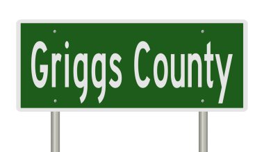 İşaretli yeşil 3D otoyol