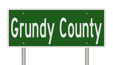 İşaretli yeşil 3D otoyol