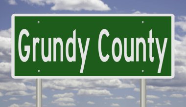 İşaretli yeşil 3D otoyol