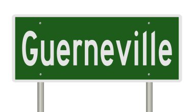 İşaretli yeşil 3D otoyol