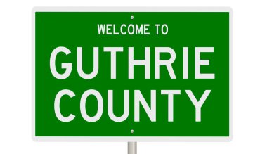 İşaretli yeşil 3D otoyol