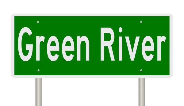 Zielony Znak Autostrady — Zdjęcie stockowe