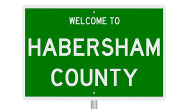 İşaretli yeşil 3D otoyol