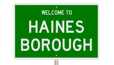 İşaretli yeşil 3D otoyol