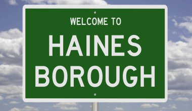 İşaretli yeşil 3D otoyol