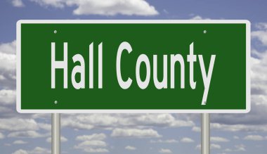 İşaretli yeşil 3D otoyol