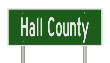 İşaretli yeşil 3D otoyol