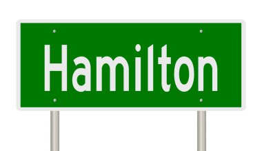 İşaretli yeşil 3D otoyol