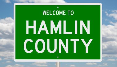 İşaretli yeşil 3D otoyol