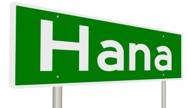 İşaretli yeşil 3D otoyol