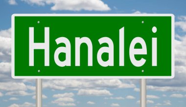 İşaretli yeşil 3D otoyol