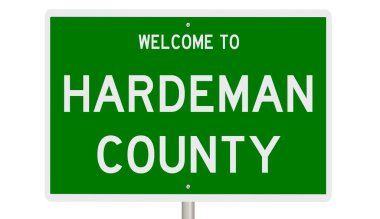 İşaretli yeşil 3D otoyol