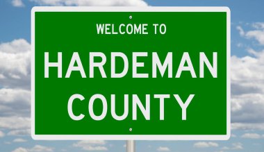 İşaretli yeşil 3D otoyol