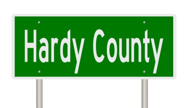 İşaretli yeşil 3D otoyol