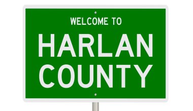 İşaretli yeşil 3D otoyol