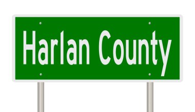 İşaretli yeşil 3D otoyol