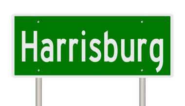 İşaretli yeşil 3D otoyol