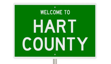 İşaretli yeşil 3D otoyol