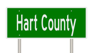 İşaretli yeşil 3D otoyol