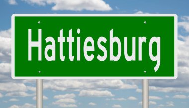 İşaretli yeşil 3D otoyol