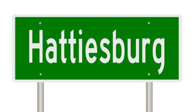 İşaretli yeşil 3D otoyol