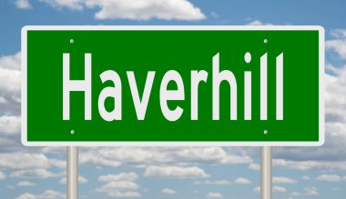 İşaretli yeşil 3D otoyol