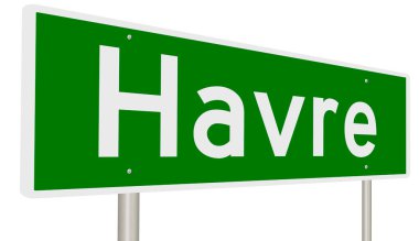 İşaretli yeşil 3D otoyol