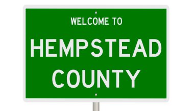 İşaretli yeşil 3D otoyol