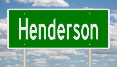 İşaretli yeşil 3D otoyol