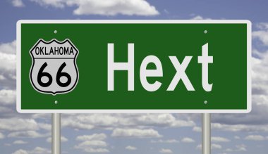 İşaretli yeşil 3D otoyol