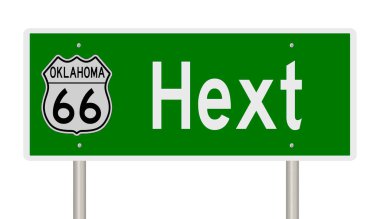 İşaretli yeşil 3D otoyol