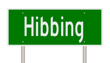 İşaretli yeşil 3D otoyol