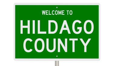 İşaretli yeşil 3D otoyol