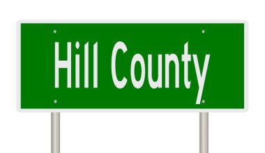 İşaretli yeşil 3D otoyol