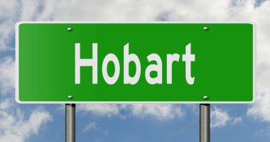 İşaretli yeşil 3D otoyol