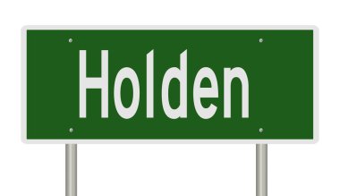 İşaretli yeşil 3D otoyol