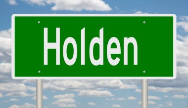 İşaretli yeşil 3D otoyol