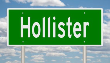 İşaretli yeşil 3D otoyol