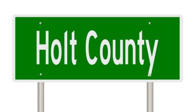 İşaretli yeşil 3D otoyol